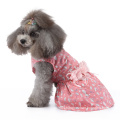 Dog Dresses Pet girl Princess pink cotton Skirts